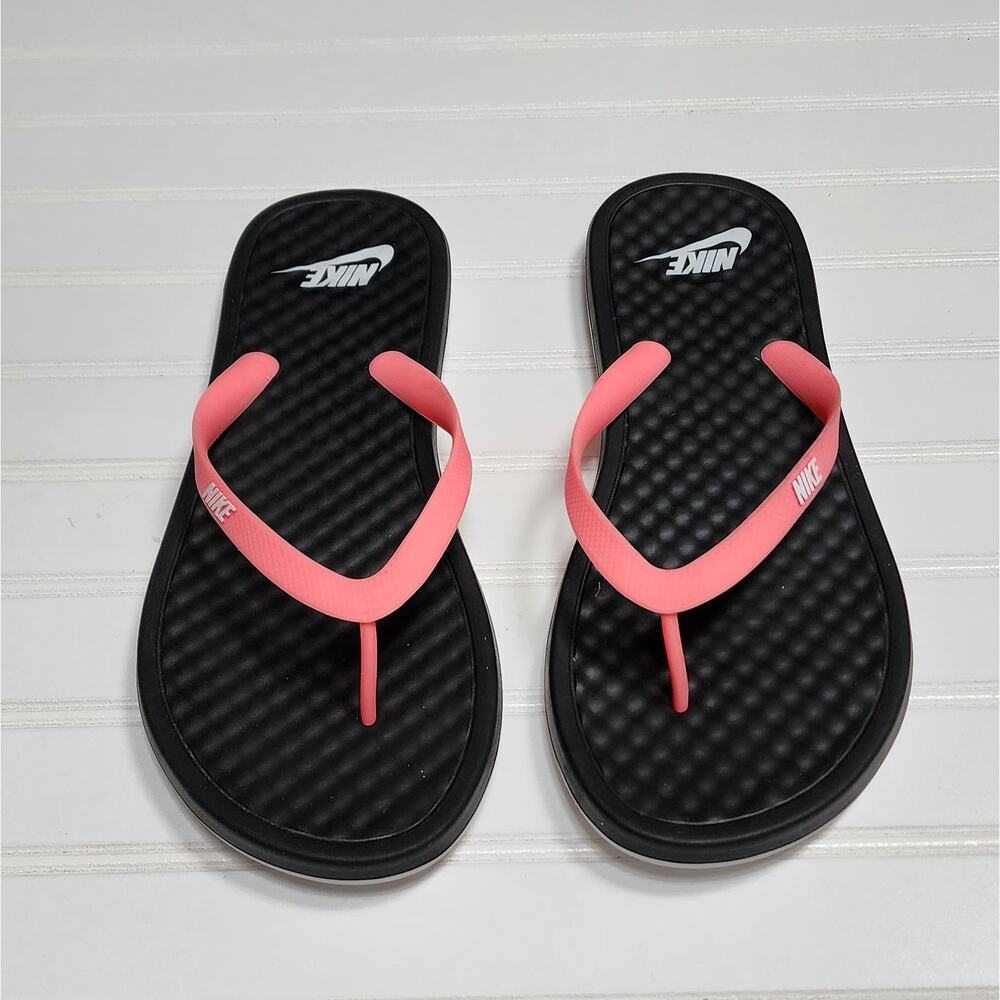 Nike Unisex Adult On Deck Flip Flop Sandals Size 10 Men's/11 Women's Black Pink - Picture 3 of 10